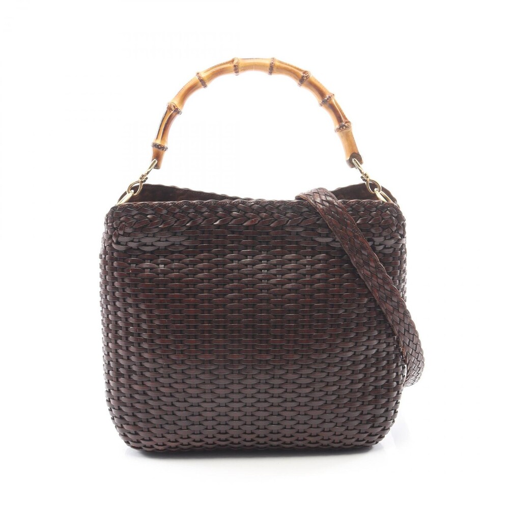 Gucci Bamboo Woven Shoulder Handbag #295392G83B